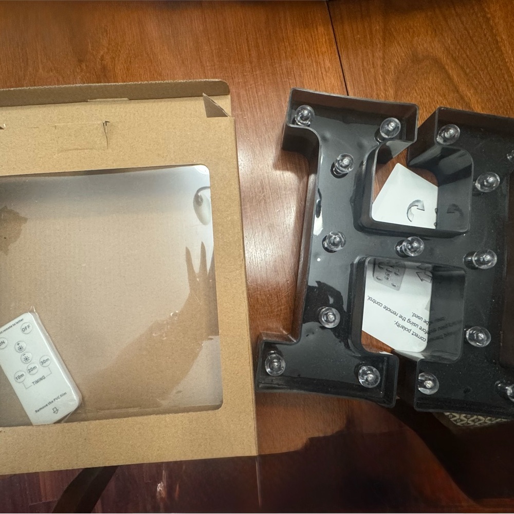 Black LED Letter Light with Remote
